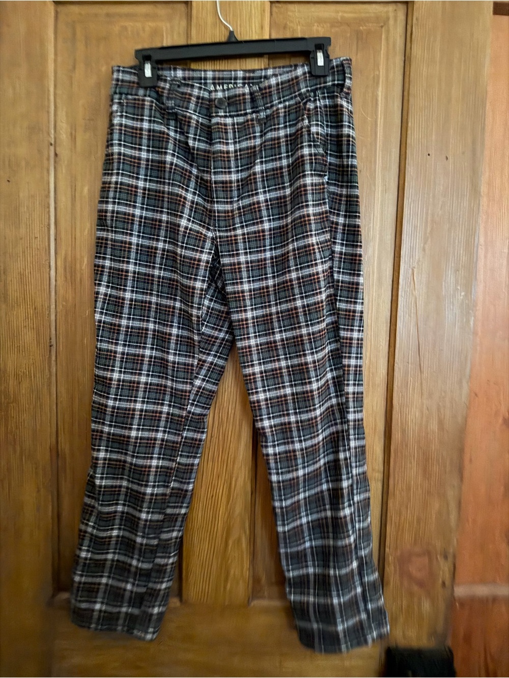 3/$25 ✨ American Eagle High Rise Skinny Plaid Stretch Trouser Pants Size 8 - Picture 2 of 7